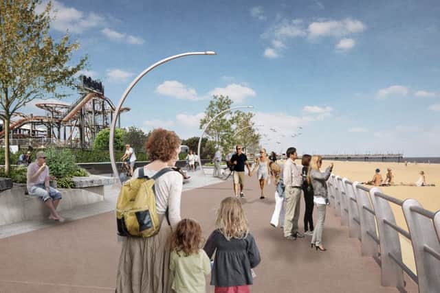 Artists' impression of what the Foreshore will look like after the improvements. ANL-181220-090913001