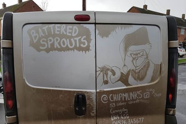 Local van owner Shaun Harvey has decorated his vehicle.
