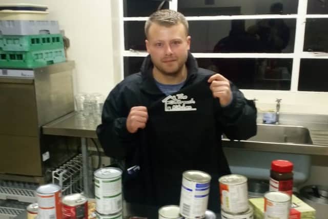 Ready to help: Lee Bowman in the kitchens at Horncastle Community Centre, where he will launch his new project in the new year.