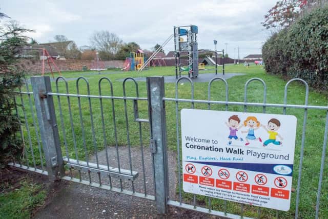 The playground off Coronation Walk which can now be re-furbished. Picture: John Aron.