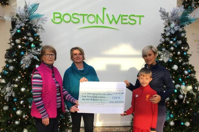 The cheque presentation.