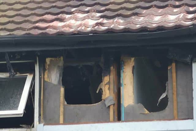 Fire damage following an explosion at an apartment at Butlins, Ingoldmells Photo: Brendan Mccullough. ANL-181227-080540001