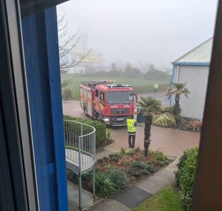 Firefighters at the scene of an explosion at Butlins in Ingoldmells. Photo: M. Winters ANL-181227-080630001