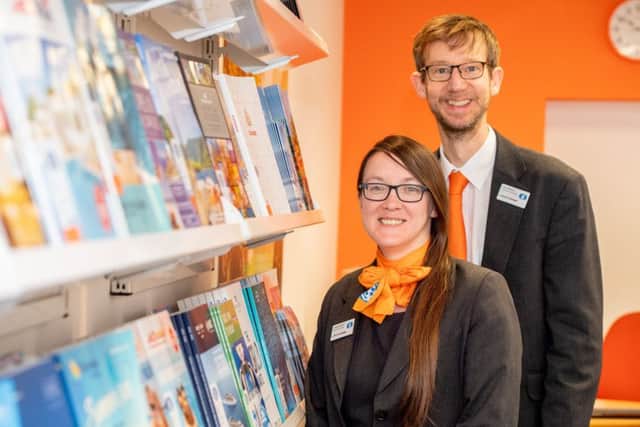 Horncastle Travel Manager Lisette Barnes and Assistant Manager Paul Newton. Picture: John Aron.