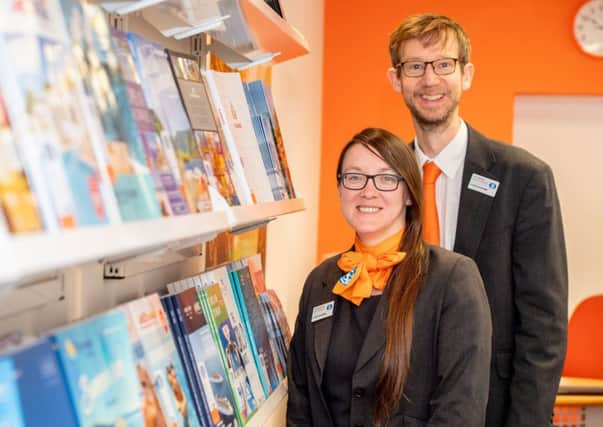 Horncastle Travel Manager Lisette Barnes and Assistant Manager Paul Newton. Picture: John Aron.