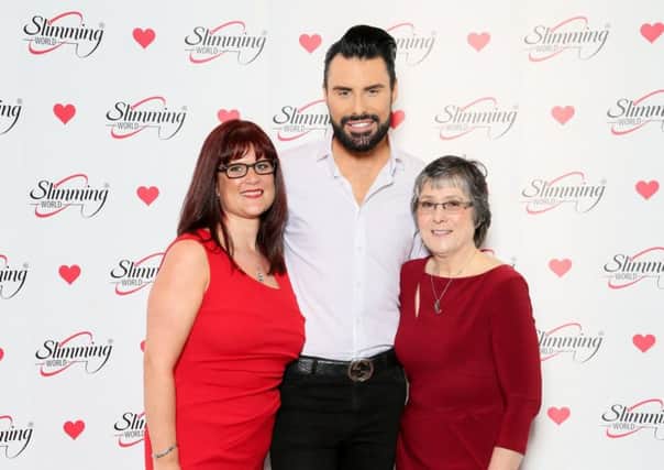 Pictured from left are Karen Fereday, Rylan Clark-Neal and Jenny Laird.