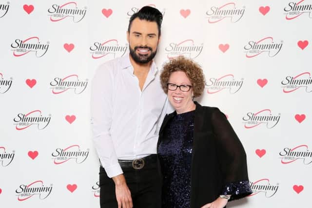 Slimming World manager Sarah Scott meets singer and presenter Rylan Clark-Neal. ANL-181231-104200001