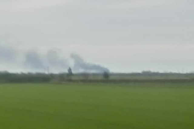 Smoke could be seen from Boston. Picture by Carl Wood