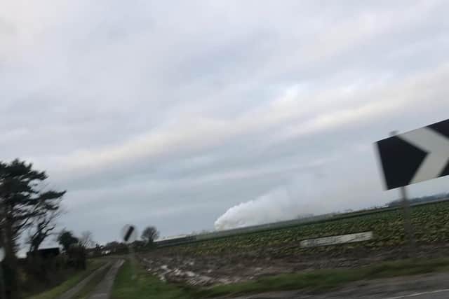Smoke from the fire at T H Clements