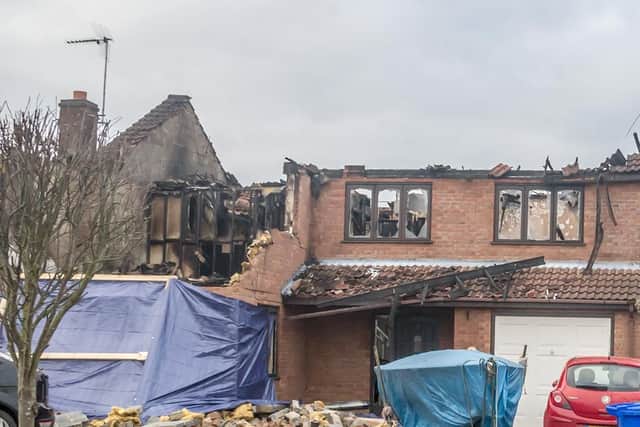 The scene of the tragic fire in Kirton