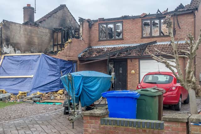 The scene of the fatal fire in Kirton