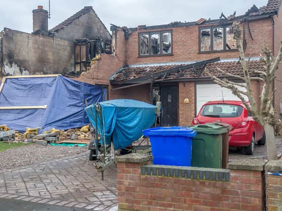 The scene of the fatal fire in Kirton
