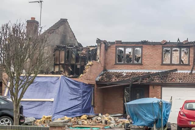 The scene of the fatal fire in Kirton