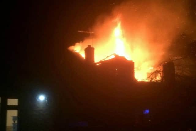 The scene on the morning of the fire. Photo: SWNS