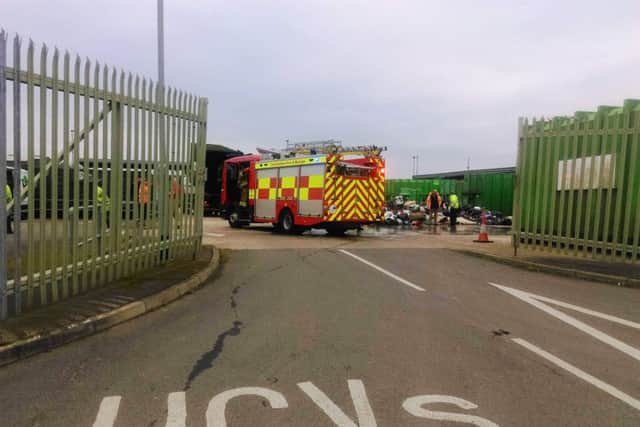 Louth Recycling Centre at lunchtime today (Friday).