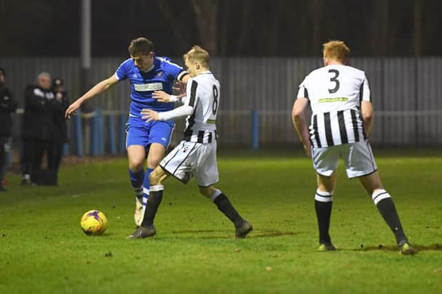 Boston Town v Peterborough Northern Star, football action.