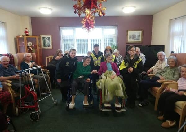 Wrangle Primary School's Mini Police at the Minstrels Residential Home.
