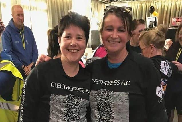 Louise and Helen after their New Year's Day race EMN-190701-155139002