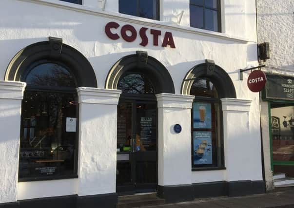 The blue plaque is back on the wall of Costa Coffee. EMN-190801-112145001