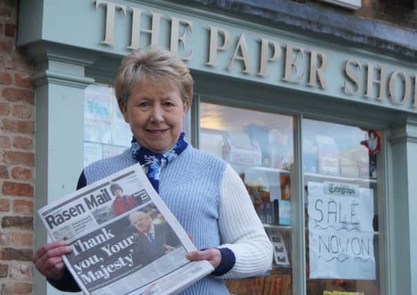 Mary Reeve (pictured) is grateful for the support over the last 16 years as Caistor Paper Shop prepares to close. EMN-190901-155200001
