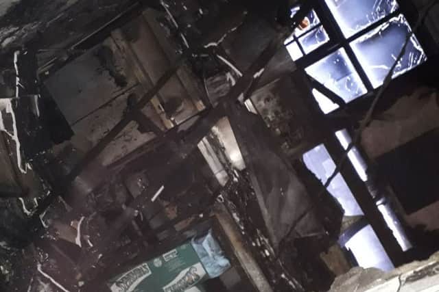 The gutted interior of Seaview Fisheries in Seaview Road, Skegness. ANL-190801-121210001