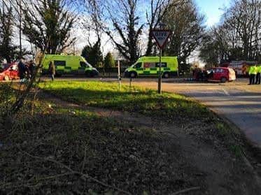 The crash scene near Kirton this afternoon. Photo: David Jurevic
