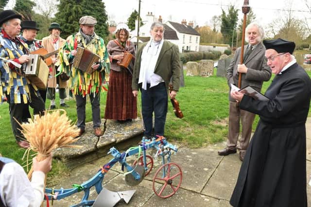 Plough Sunday event at Aslackby Parish Church. Rev Father Rob Varty. EMN-190114-105703001