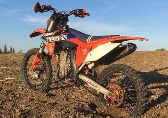The KTM 450 that has been taken from Dorrington. EMN-191101-120110001