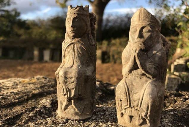 The Victorian chess pieces found in a barn in Burgh Le Marsh.