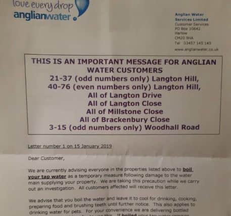 A letter sent to residents. EMN-190115-144351001
