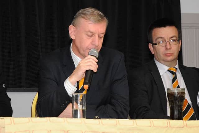 David Newton, left, with Pilgrims vice-chairman Neil Kempster.