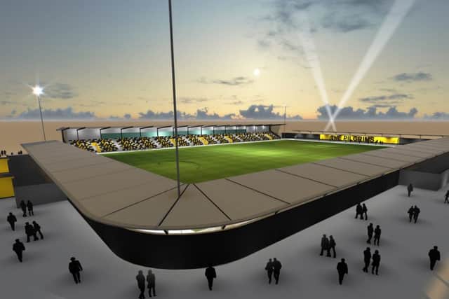 An artist's impression of the new stadium.