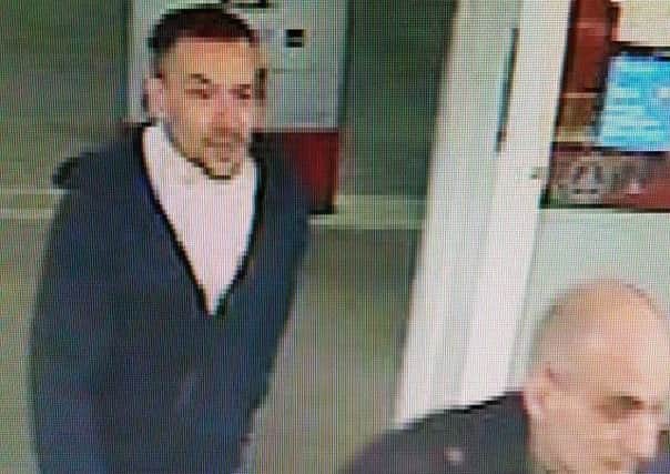 Police are appealing for people to identify the man in the doorway captured on CCTV at the Spar shop at Holdingham. EMN-190117-162039001