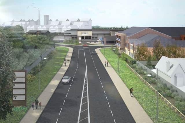 An artist's impression of the new access road leading to the new retail park development off Boston Road. EMN-190122-114724001