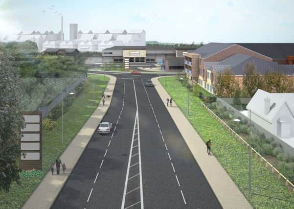 An artist's impression of the new access road leading to the new retail park development off Boston Road. EMN-190122-114724001