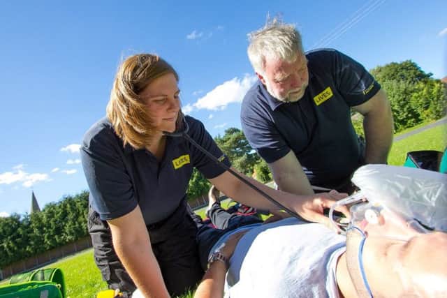 Katie Best and Richard Brown, Level 3 Community First Responders with LIVES. EMN-190124-174925001