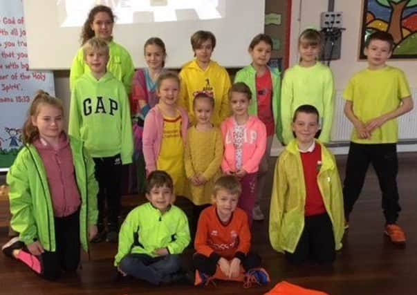 Pupils at Chestnut Street Primary Academy who took part in the 'Be Bright' road safety day. Image supplied.