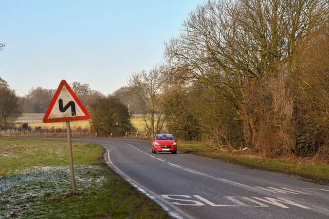 The scene of the collision near Scrivelsby