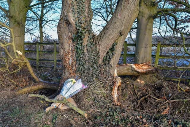 The scene of the collision near Scrivelsby