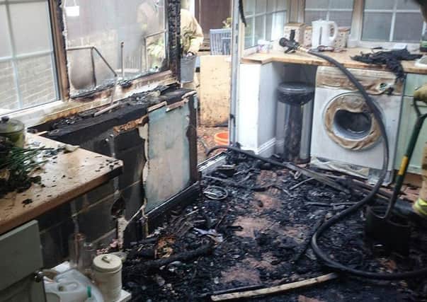 The aftermath of a faulty tumble dryer fire. EMN-190124-111545001