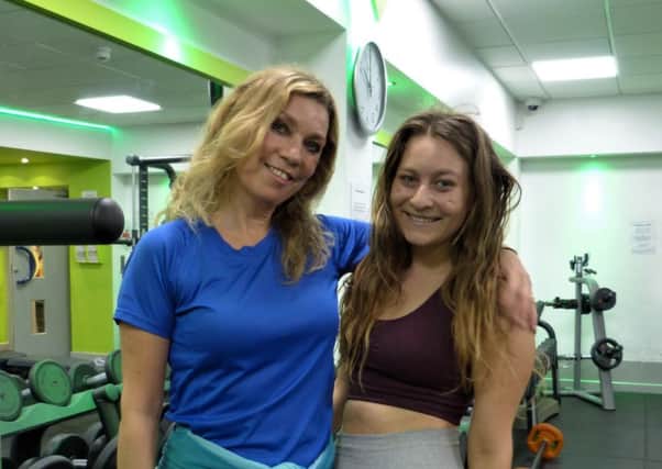 At the double:  Mum and daughter Alice and Suzy want others to join their keep fit drive!