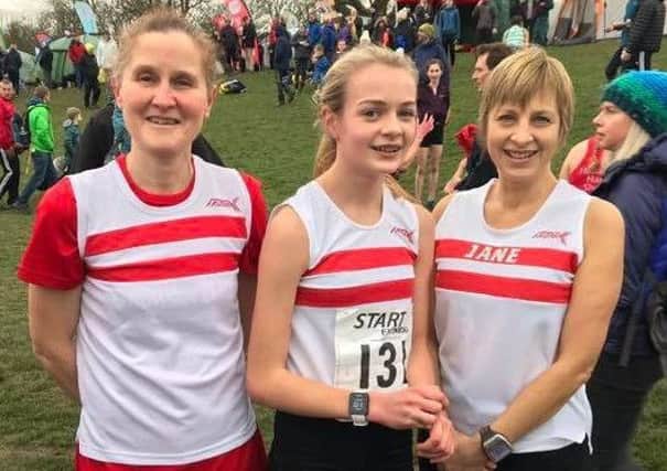 Kerry Stainton, Evie Brooks, and Jane Cope represented Louth at the Northern Cross Country Championships EMN-190128-103404002