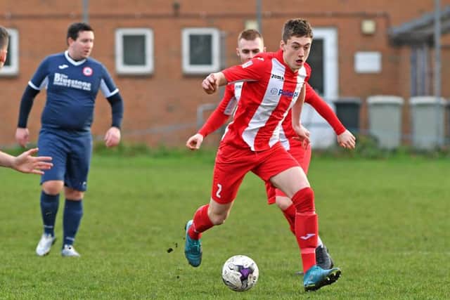 Isaac Ward. Horncastle v Immingham action. Photo: John Aron.