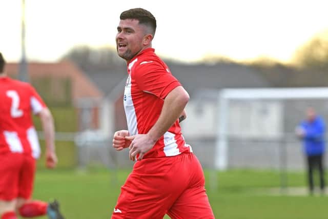 Scott Lowman. Horncastle v Immingham action. Photo: John Aron.