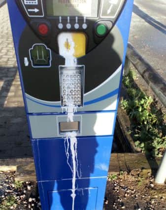 The parking meter at Chapel Point car park has been vandalised. ANL-190128-153739001