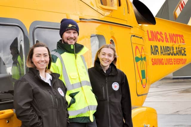 Left to right Lynette Fleeting, Pilot Patrick Lidstone, and Tabby Ward. Images supplied.