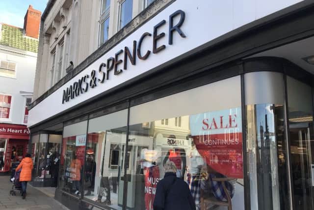 Confirmed for closure, Boston's Marks & Spencer store.