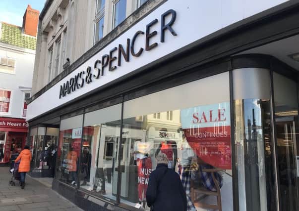 Confirmed for closure, Boston's Marks & Spencer store.