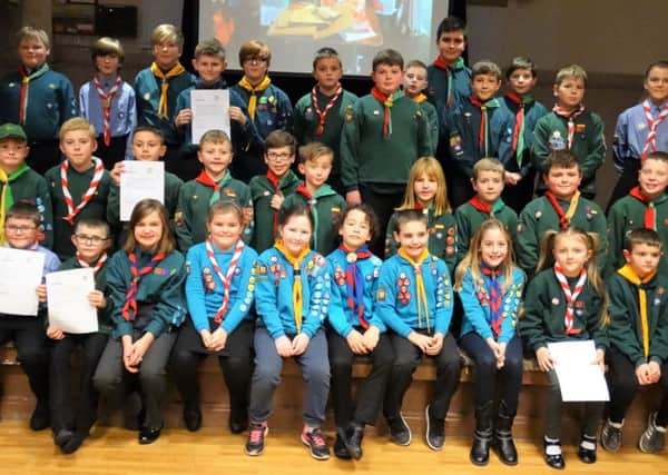 A scene from the 5th Boston Scout award ceremony.
