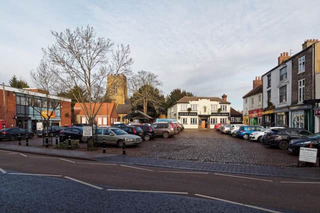 Market Rasen Market Place on market day